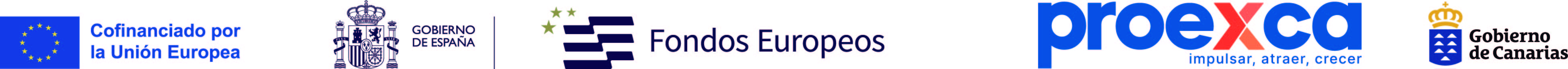 Co-financed by the European Union, Government of Spain, European Funds, Proexca, Government of the Canary Islands
